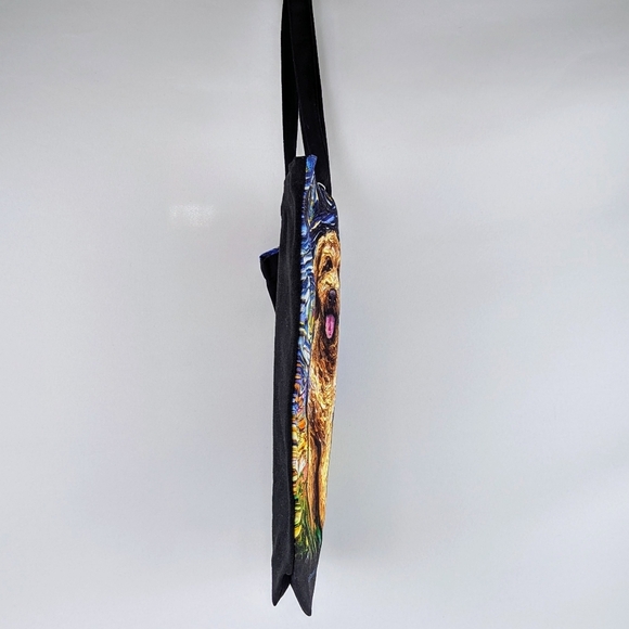 Tote Bag Golden Doodle Night By Aja Trier Poly Poplin Multicolor NWT - Picture 4 of 9